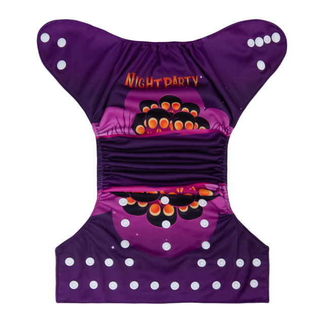 ALVABABY Halloween One Size Positioning Printed Cloth Diaper -(QD64A)