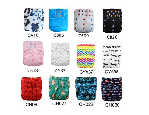 (Multi-Packs) 50PCS AI2 Color Snap Pocket Diaper with Double Gussets