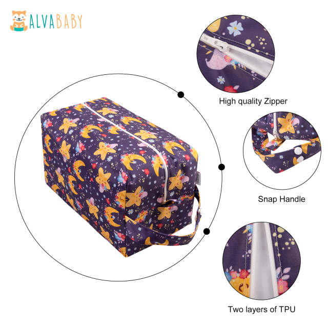 ALVABABY Diaper Pod with Double TPU layers-Star and Moon (LP-H375A)