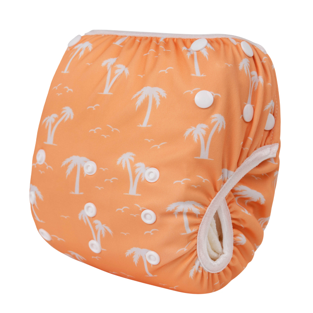 ALVABABY Big Size Positioning Printed Swim Diaper- Coconut tree(ZSWD-BS07A)