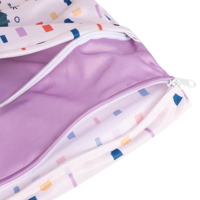 ALVABABY Diaper Wet Dry Bag with Two Zippered Pockets (L-YDP162A)