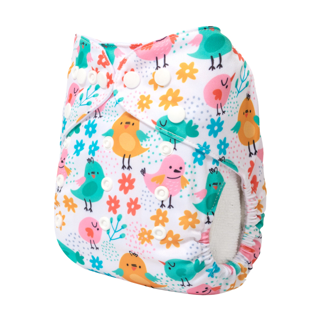 ALVABABY One Size Positioning Printed Cloth Diaper-(YDP205A)