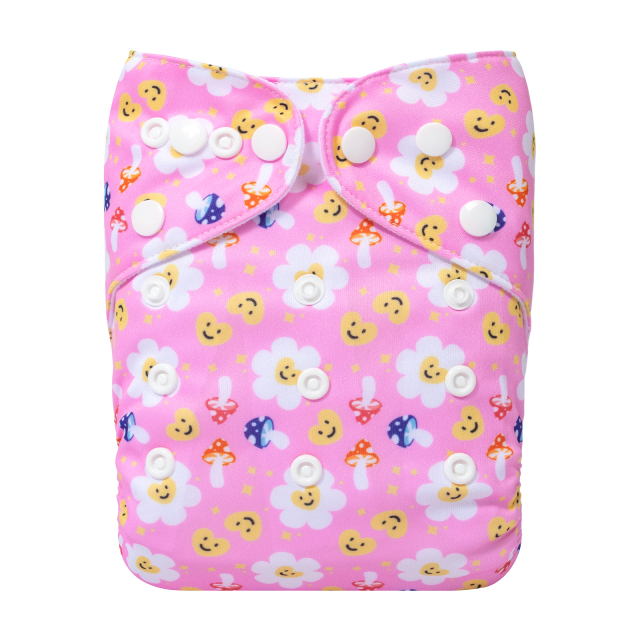 ALVABABY One Size Print Pocket Cloth Diaper-(H442A)