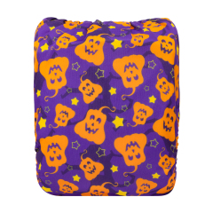 ALVABABY Halloween One Size  Printed Cloth Diaper -Pumpkin(Q81A)
