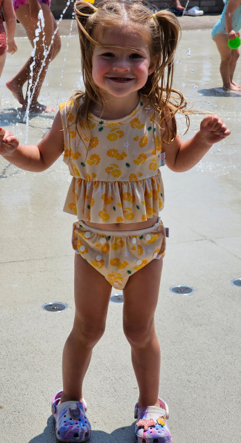 ALVABABY Toddler Baby Girl Summer Swim Suit, Infant Bathing Suit Swimwear Sleeveless,Tankini Swimwear (08)-Orange