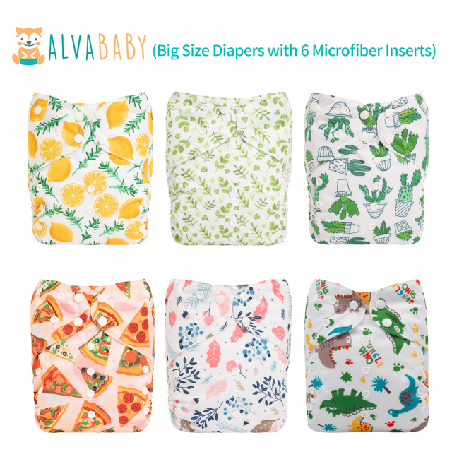(Facebook live) Pack of 6PCS ALVABABY Big Size Diapers and Bamboo Training Pants