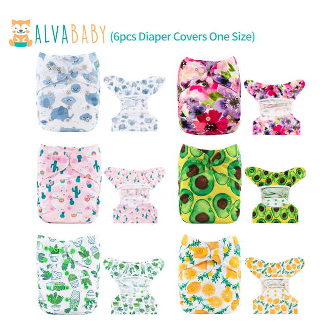 (Facebook live) Pack of 6PCS ALVABABY Diaer Covers One Size
