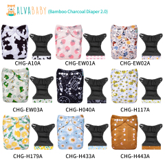 (Facebook live) Bamboo Charcoal Cloth Diaper with one 4-layer Charcoal Insert
