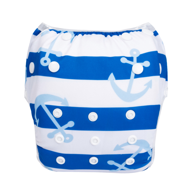 ALVABABY One Size Positioning  Printed Swim Diaper -Sailor(SWD-BS94A)