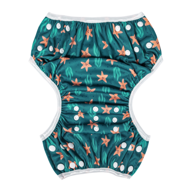 ALVABABY Big Size Swim Diaper Printed Reusable Baby Swim Diaper Large Size-Star (ZSW-BS89A)