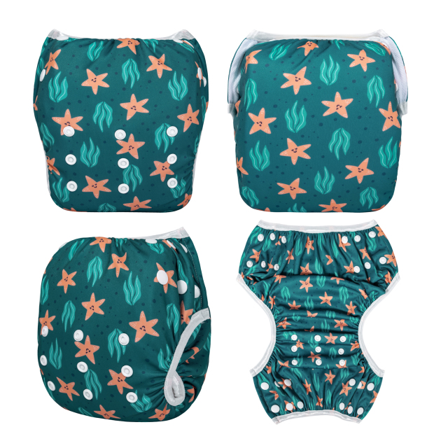 ALVABABY One Size Printed Swim Diaper-Star(SW-BS89A)