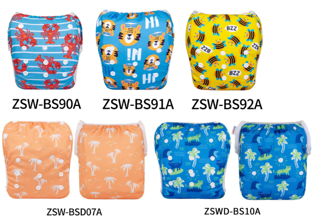 (Multi-Packs) Big Size Positioning Printed Swim Diaper