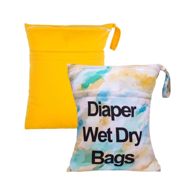 (All packs) ALVABABY 2PCS Diaper Wet Dry Bags