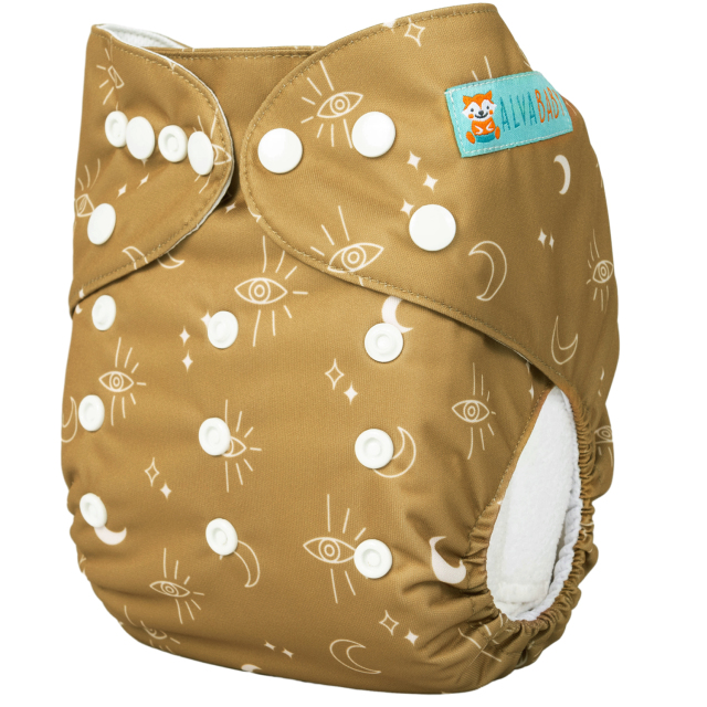 ALVABABY AWJ Lining Cloth Diaper with Tummy Panel for Babies -(WJT-EW07A)