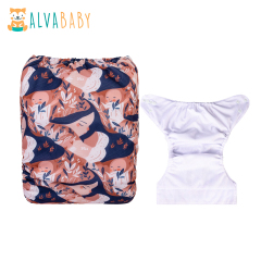 ALVABABY AWJ Lining Cloth Diaper with Tummy Panel for Babies Reusable Diaper for Mothers' Day (WJT-ED17A)