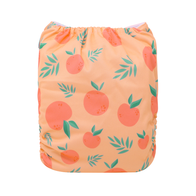 ALVABABY One Size Print Pocket Cloth Diaper-Orange(H453A)