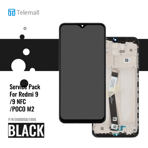 Xiaomi Redmi 9 (2020) Display Module LCD / Screen + Touch Black 5600050J1900 Service Pack
