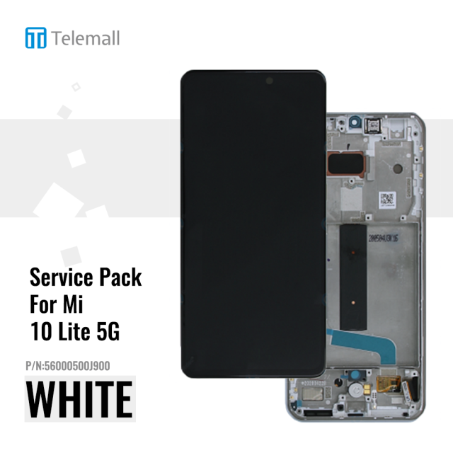 Xiaomi Mi 10 Lite 5G (M2002J9G) Display unit complete dream white 56000500J900  Service Pack Display