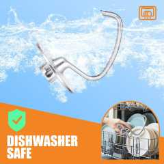 PQPO Stand Mixer Dough Hook Attachment Spiral Stainless Steel 1 Pack Compatible with KitchenAid 4.5-5 Quart Mixers