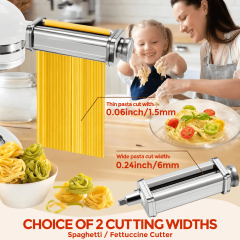 PQPO 3-Piece Pasta Maker Attachments Compatible with KitchenAid Stand Mixers