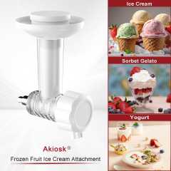 PQPO Ice Cream Maker Attachment for KitchenAid Stand Mixers, Dairy Free Frozen Fruit Soft Serve Machine, Compatible with KitchenAid & Cuisinart, for Yogurt/Gelato