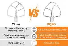 Stainless Steel Paddle Compatible with KitchenAid 4.5-5 Quart Tilt-Head Stand Mixers