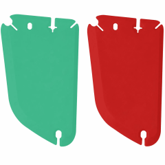 2?Pack Flexible Dough Scraper Multipurpose Baking Bowl Scraper Kitchen Dough Cutter Tool(red+green)