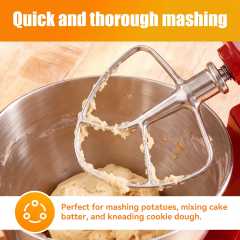 Stainless Steel Paddle Compatible with KitchenAid 4.5-5 Quart Tilt-Head Stand Mixers