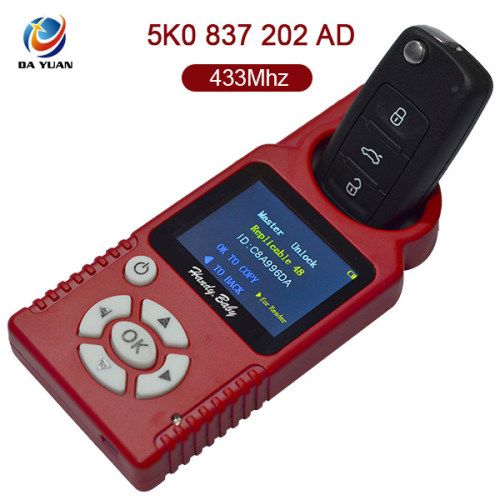 AK001052 for VW Folding Remote Key 3 Button 434MHz ID48 Chip 5K0 837 202 AD