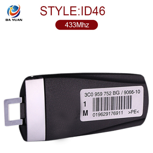 AK001024 for VW Passat CC Magotan Smart Key 3 Button 433MHz ID46 Chip 3C0 959 752 BG/9066-10