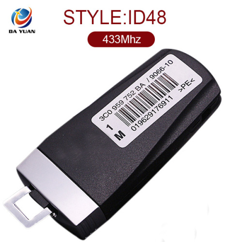 AK001017 for VW Magotan Smart Key 3 Button 433MHz ID48 Chip 3C0 959 752 BA/9066-10