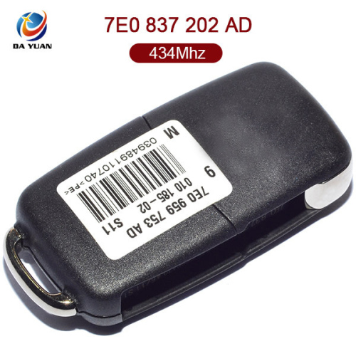 AK001025 for VW Flip Key 2 Button 434MHz ID48 Chip 7E0 837 202 AD
