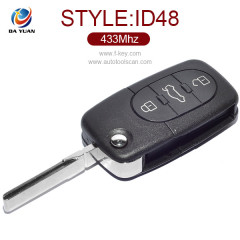 AK001003 for VW Seat Flip Key 3 Button 433MHz ID48 1J0 959 753 B