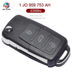 AK001005 for VW Mk4 Golf Bora Passat Flip Key 3 Button 434MHz 1J0 959 753 AH