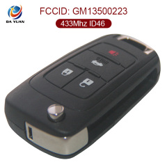 AK028023 for Opel 4 button Flip remote control key 433mhz ID46 GM13500223
