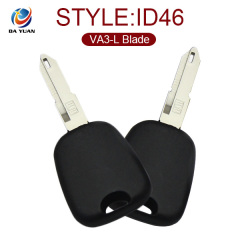 AK009012 for Peugeot 206 Transponder key ID46 With VA3-L Blade and Embossed Logo