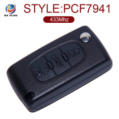 AK009033 for Peugeot 0523 ASK 3 Button Remote Key 433MHz ID46 PCF7941