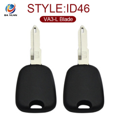 AK009012 for Peugeot 206 Transponder key ID46 With VA3-L Blade and Embossed Logo