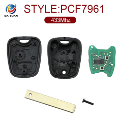 AK009007 for Peugeot 307 Remote Key 2 Button 433MHz ID46 PCF7961 With Groove