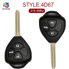 AK007041 for Toyota Camry 3 button Remote Key(Japan) 314.4Mhz,4D-67 Chip