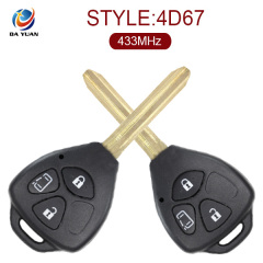 AK007039 for Toyota Europe 3 Button Remote Key(Slide door) 433MHz 67 Chip