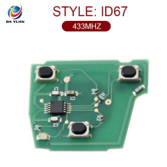 AK007002 for Toyota 3 Button for straight remote control key ID67 433MHZ