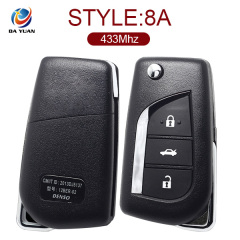 AK007094 for Toyota Carola Flip Remote Key 3Button 433MHz 8A Chip
