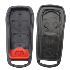 AS027021 Replacement 4 + 1 Panic 5 Buttons Car Key Case For Nissan Smart Remote Black Car Key Shell