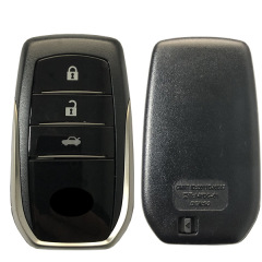 AS007064 For Toyota Fortuner Prado Camry Rav4 Highlander Crown Smart Keyless Case Housing 3 Buttons Remote Key Fob Shell