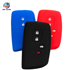 AS082007 silicone rubber car key cover for Lexus 4 button remote key