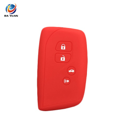 AS082007 silicone rubber car key cover for Lexus 4 button remote key