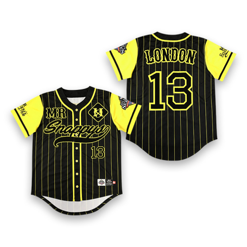 Custom Black Embroidery Pinstripe Baseball Uniform