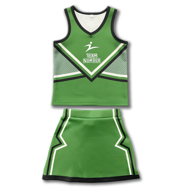 Customized Spandex New Design Wholesale Cheer Uniforms Kids Adult Short Sleeve Girls Cheerleader Uniform