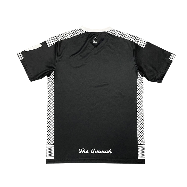 Custom Black Patch Embroidery Soccer Uniform